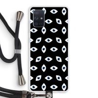 Eyes pattern: Samsung Galaxy A71 Transparant Hoesje met koord