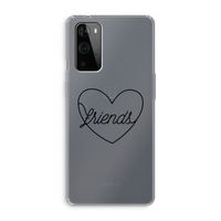 Friends heart black: OnePlus 9 Pro Transparant Hoesje