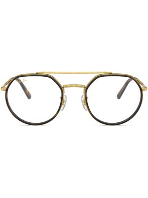 Ray-Ban lunettes de vue RB3765 à monture ronde - Or