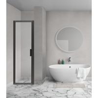 Aqua Vista Diasi Nisdeur - 100x200cm - 8mm - helder nano coating glas - frame - mat zwart R-BE-C100D-FFG