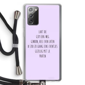 GSM: Samsung Galaxy Note 20 / Note 20 5G Transparant Hoesje met koord