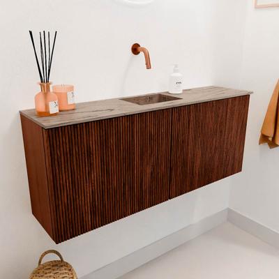 Toiletmeubel Mondiaz Joya Dlux | 100 cm | Meubelkleur Ruby | Faye wastafel Arena Wasbak Midden | Zonder kraangat(en)