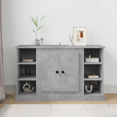 Dressoir 100x35,5x60 cm bewerkt hout betongrijs