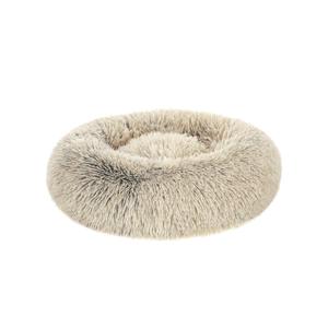 Wasbaar donutvormig hondenbed met zacht pluche, Khaki / S (50 x 50 cm)