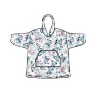 Stitch hoodie poncho 7 - 14 jaar - polyester