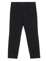 Emporio Armani Kids Eagle logo-plaque twill straight-leg trousers - Bleu - thumbnail