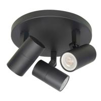 Highlight Zwarte opbouwspotPiccolo 3-lichts rond - S7442.01