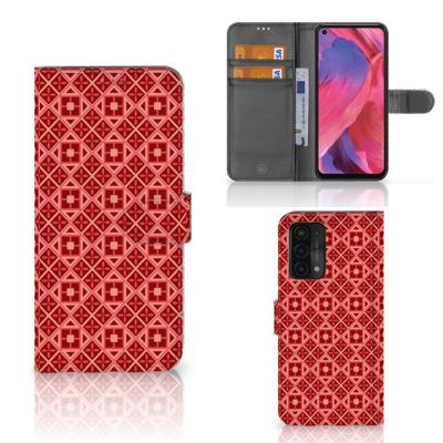 OPPO A54 5G | A74 5G | A93 5G | Telefoon Hoesje | Batik Rood