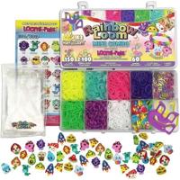 Armbandmaakdoos - BANDAI - Rainbow Loom Mini Combo Set Loomi Pals - 2100 elastieken / 60 bedels