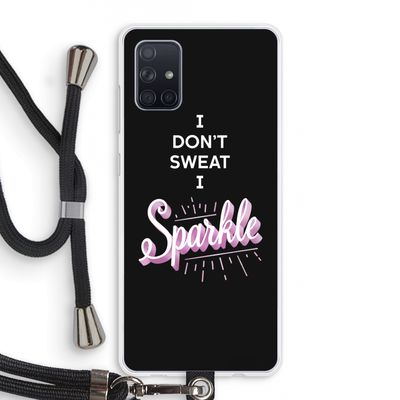 Sparkle quote: Samsung Galaxy A71 Transparant Hoesje met koord