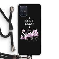 Sparkle quote: Samsung Galaxy A71 Transparant Hoesje met koord