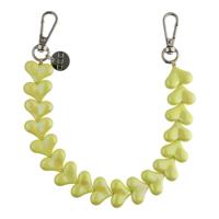 Telefoonkoord Heart - Geel - Zilver Telefoonkoord Heart - Geel - Zilver