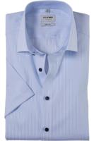 OLYMP Level Five Body Fit Overhemd Korte mouw lichtblauw/wit - thumbnail
