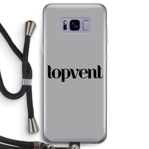 Topvent Grijs Zwart: Samsung Galaxy S8 Transparant Hoesje met koord