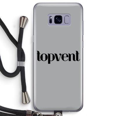 Topvent Grijs Zwart: Samsung Galaxy S8 Transparant Hoesje met koord