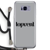 Topvent Grijs Zwart: Samsung Galaxy S8 Transparant Hoesje met koord