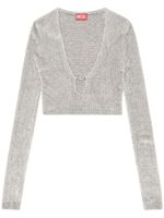 Diesel pull M-Cheryl en maille chenille - Gris