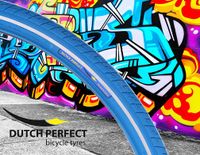 DUTCH PERFECT Dutchperfect buitenband 28 x1.40" / 40-622 anti-lek blauw met reflectie