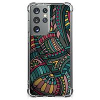 Samsung Galaxy S21 Ultra Doorzichtige Silicone Hoesje Aztec
