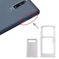 SIM-kaartlade + SIM-kaartlade + Micro SD-kaartlade voor Nokia 3.1 Plus (Wit)