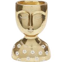 Kare Decofiguur Daisy Head Gold 19cm - thumbnail