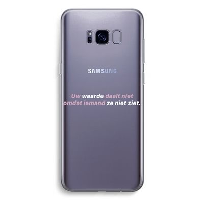uw waarde daalt niet: Samsung Galaxy S8 Plus Transparant Hoesje
