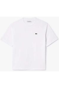 Lacoste Classic Fit Dames T-shirt wit, Effen