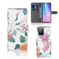 Samsung S10 Lite | Telefoonhoesje | Met pasjeshouder | Bird Flowers