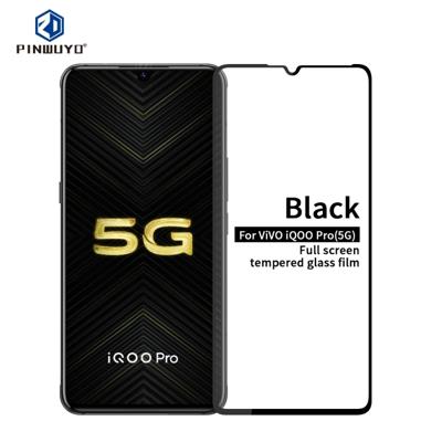 PINWUYO 9H 2.5 D volledig scherm gehard glas film voor vivo iQoo Pro 5G (zwart)