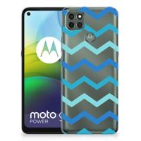 Motorola Moto G9 Power | TPU bumper | Zigzag Blauw