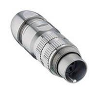 Lumberg 033200 08-1 DIN-connector Stekker, recht Aantal polen: 8 Zilver 1 stuk(s)