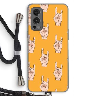 Rock: OnePlus Nord 2 5G Transparant Hoesje met koord