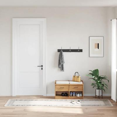 VidaXL Vloerkleed wasbaar anti-slip 80x300 cm lichtbeige