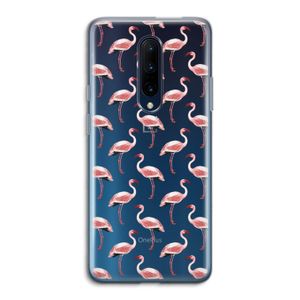 Flamingoprint groen: OnePlus 7 Pro Transparant Hoesje