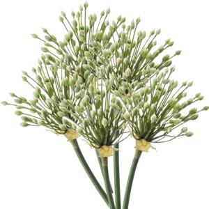 Allium/Sierui kunstbloem - 5x - losse steel - creme - 70 cm - Natuurlijke uitstraling