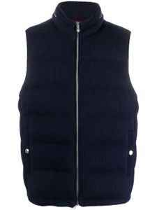 Brunello Cucinelli gilet matelassé - Bleu