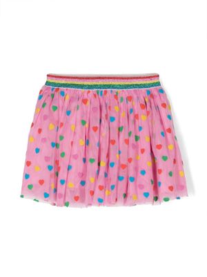 Stella McCartney Kids jupe imprimée en tulle à taille élastiquée - Rose