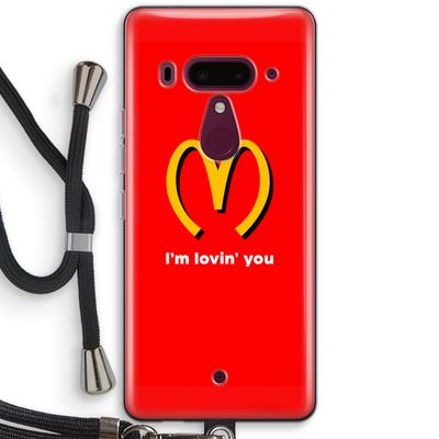 I'm lovin' you: HTC U12+ Transparant Hoesje met koord