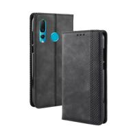 Magnetische Buckle retro textuur horizontale Flip lederen case voor Huawei Nova 4 met houder & kaartsleuven & portemonnee (zwart)