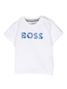 BOSS Kidswear t-shirt en coton à logo imprimé - Blanc