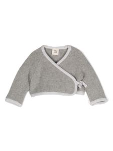 Douuod Kids cardigan à design cache-cœur - Gris