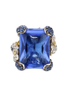 Anabela Chan bague Blue Cinderella en or vermeil 18ct - Bleu