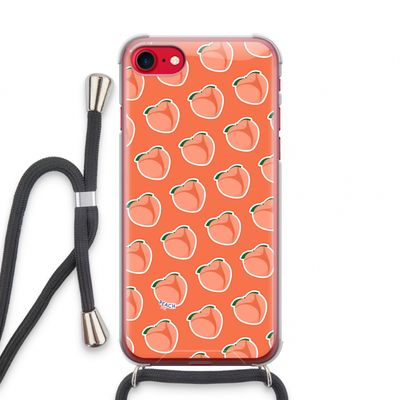 Just peachy: iPhone SE 2020 Transparant Hoesje met koord
