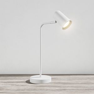 Riga LED tafellamp - Kantelbaar en draaibaar - 4000K neutraal wit - Ingebouwde dimmer - Bureaulamp voor binnen - GU10 fitting - Wit - 3 jaar garantie