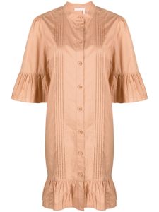 See by Chloé robe-chemise City à volants - Rose