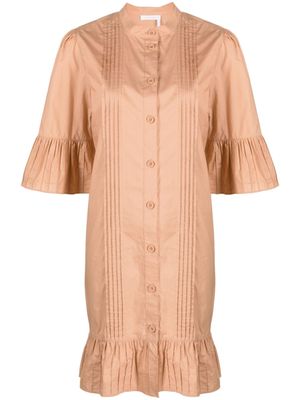 See by Chloé robe-chemise City à volants - Rose