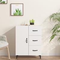 Dressoir 69,5x34x90 cm bewerkt hout wit - thumbnail