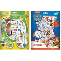 Kinder autoraam stickers combinatie set boerderij en Paw Patrol thema