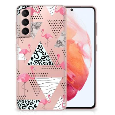 Samsung Galaxy S21 | TPU Hoesje | Flamingo Triangle
