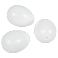 Witte plastic paaseieren 8 stuks 10 cm   -